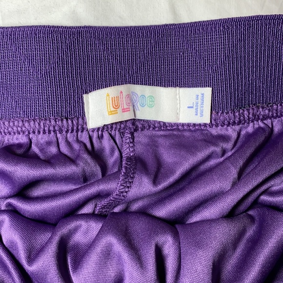 LulaRoe Lola purple feather skirt large - Picture 4 of 5